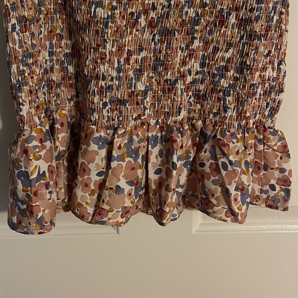 Smoked Ruffle Floral Dress - Picture 3 of 3